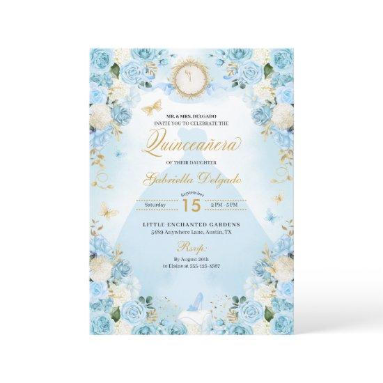Light Blue Cinderella Princess Dress Quinceanera