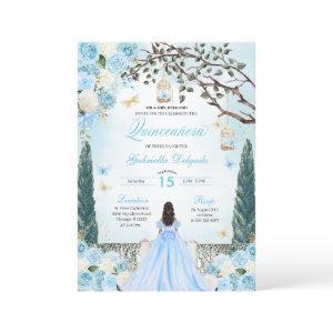Light Blue Princess Enchanted Garden Quinceanera