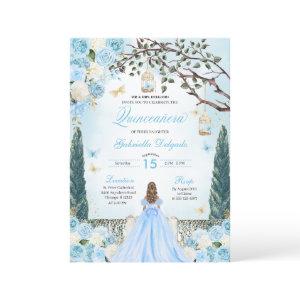 Light Blue Princess Enchanted Garden Quinceanera