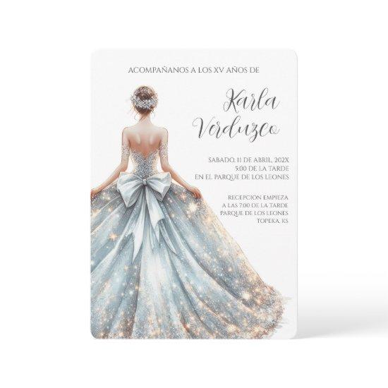 Light blue quinceañera