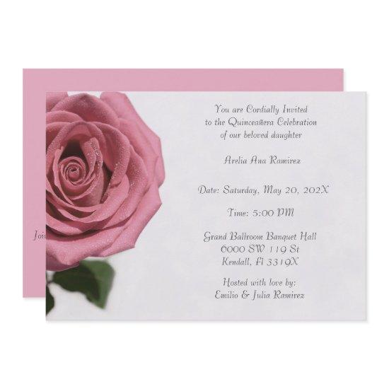 Light Pale Pink Rose Quinceañera
