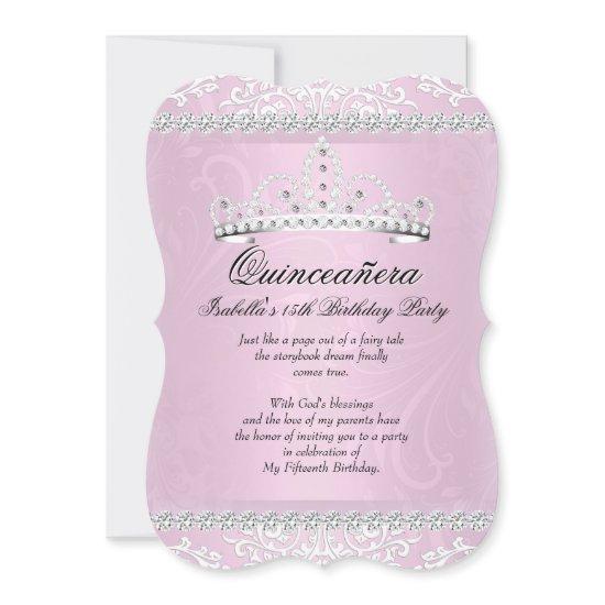 Light Pink Quinceanera 15th Birthday Party Tiara