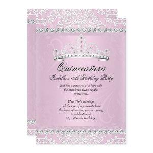 Light Pink Quinceanera 15th Birthday Party Tiara