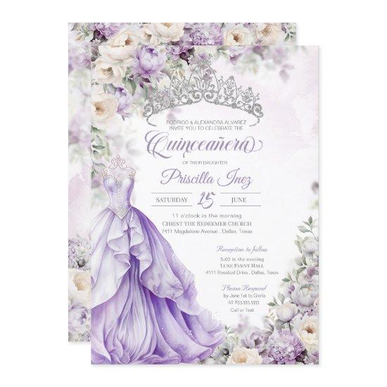 Light Purple Elegant Gown Princess Quinceanera