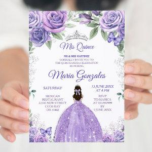 Light Purple & Silver Floral Charra Mis XV Anos