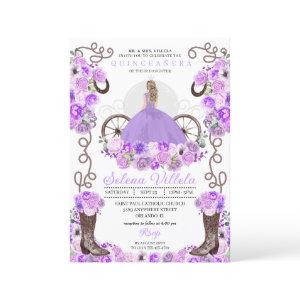 Lilac Princess Dress & Boots Quinceañera