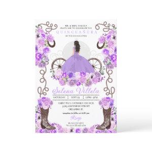 Lilac Princess Dress & Boots Quinceañera