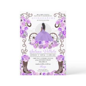 Lilac Princess Dress & Boots Quinceañera