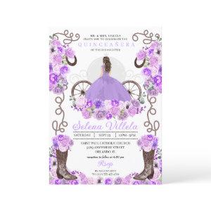 Lilac Princess Dress & Boots Quinceañera