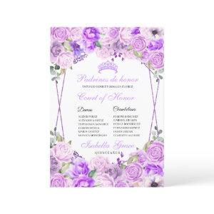 Lilac Purple Floral Quinceanera Court of Honor
