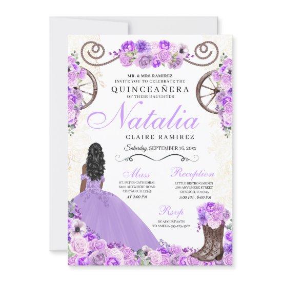 Lilac Purple Ranchero Princess Dress Quinceanera