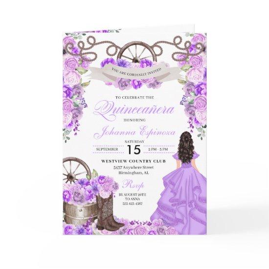 Lilac Western Charro Bi-Fold Quinceanera