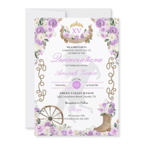Lilac Western Cowgirl Quinceañera
