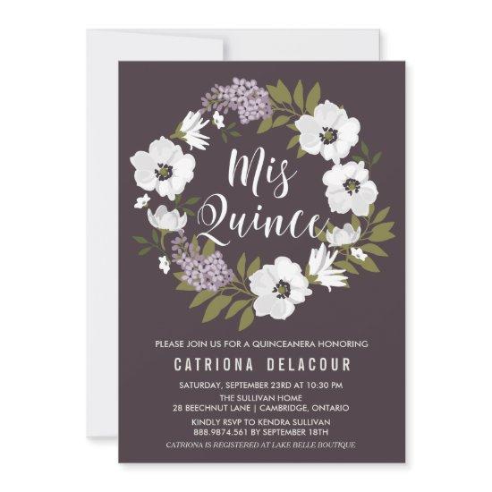 Lilacs and Anemones Floral Wreath Quinceañera
