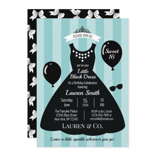 Little Black Dress Sweet 16 Birthday