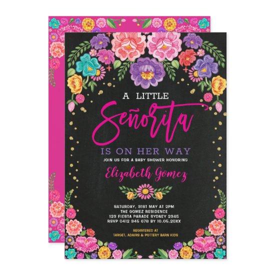 Little Senorita Floral Fiesta Girl Baby Shower