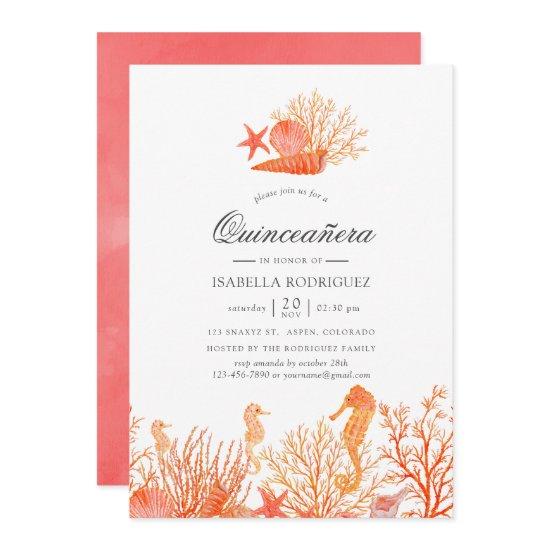 Living Coral Under the Sea Quinceañera