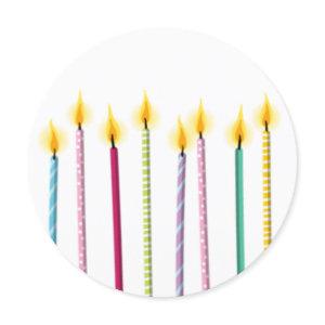 Long Colorful Candles Birthday Template
