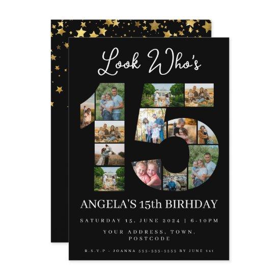look who's 15 Photo Collage teen birthday