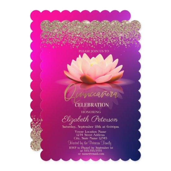 Lotus Gold Confetti Diamond Ombre