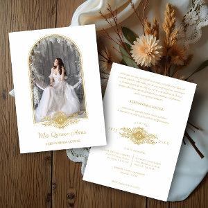 Lovely Quinceañera Spanish Stilysh Gold Chic Arch