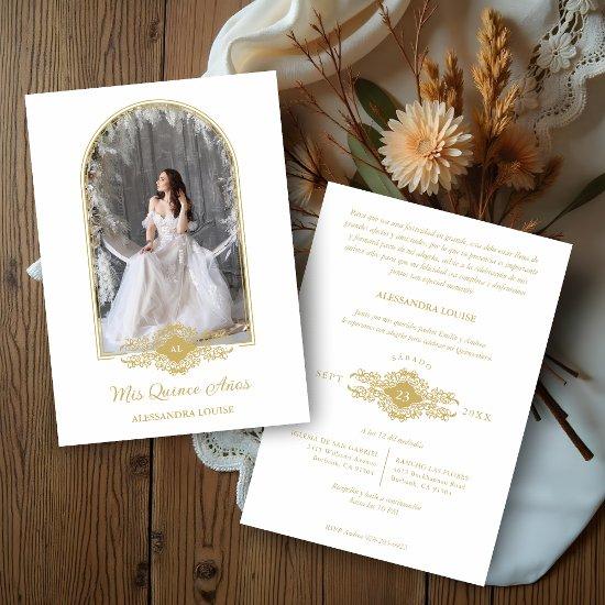 Lovely Quinceañera Spanish Stilysh Gold Chic Arch