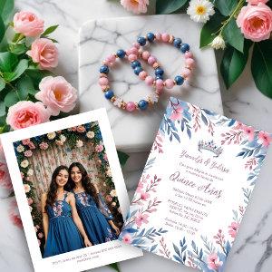 Lovely Twins Botanical Frame Tiara Spanish Photo
