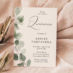 Lush Green Leaves Gorgeous Quinceanera 15th
