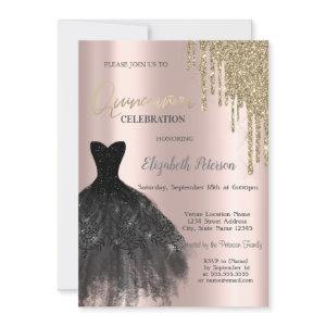 Luuxury Gold Glitter Drips,Dress 15th Birthday