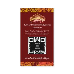 Luxury Burgundy Elegant Quinceañera Spanish Enclosure Card