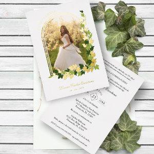 Luxury Romantic Ivy Arch Spanish Quinceañera Photo Foil