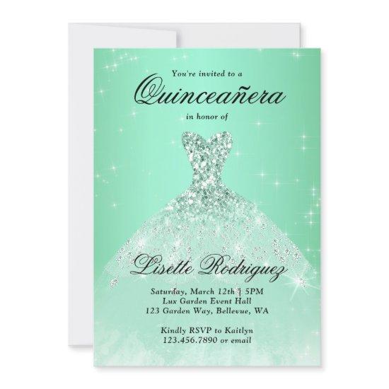 Luxury Sage Green 15th Birthday Quinceanera