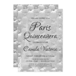 Luxury Silver Paris Quinceañera Celebration