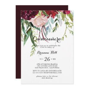 Luxury Whimsical Boho Floral Quinceañera