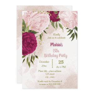 magenta pink flowers green leaves birthday