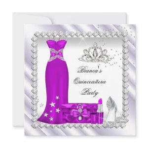 Magenta Quinceanera 15th Tiara Birthday Party