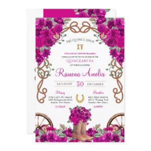 Magenta Rustic Western Charro Cowboy Boots Quince