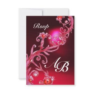 MAGIC BERRIES 4,MONOGRAM red burgundy rsvp