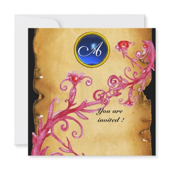 MAGIC BERRIES  MONOGRAM,  blue
