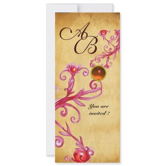 MAGIC BERRIES  MONOGRAM  Parchment  Orange Agate