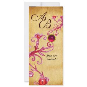 MAGIC BERRIES  MONOGRAM  Parchment Red Ruby