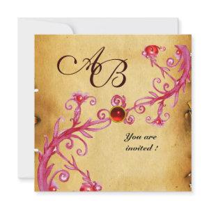 MAGIC BERRIES  MONOGRAM  Parchment Red Ruby