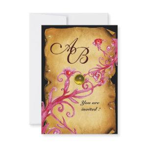 MAGIC BERRIES  MONOGRAM  Parchment Yellow rsvp