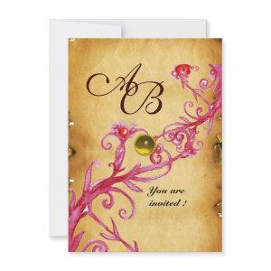 MAGIC BERRIES  MONOGRAM  Parchment Yellow rsvp