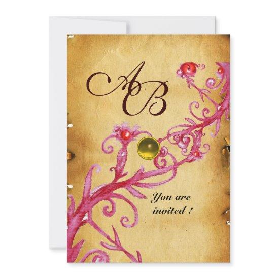 MAGIC BERRIES  MONOGRAM  Parchment Yellow Topaz