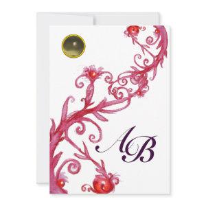 MAGIC BERRIES,MONOGRAM red grey white purple black