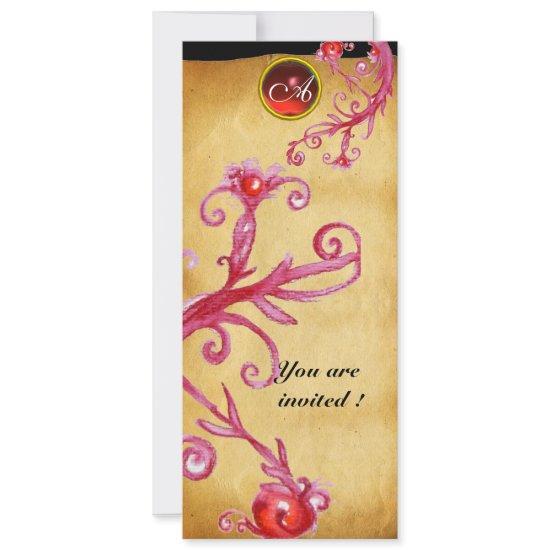 MAGIC BERRIES  MONOGRAM,  red