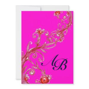 MAGIC BERRIES,MONOGRAM red purple fuchsia black