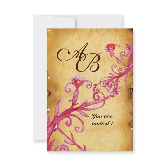 MAGIC BERRIES  MONOGRAM wax seal parchment rsvp