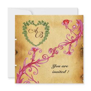 MAGIC BERRIES SHAMROCK HEART MONOGRAM  parchment
